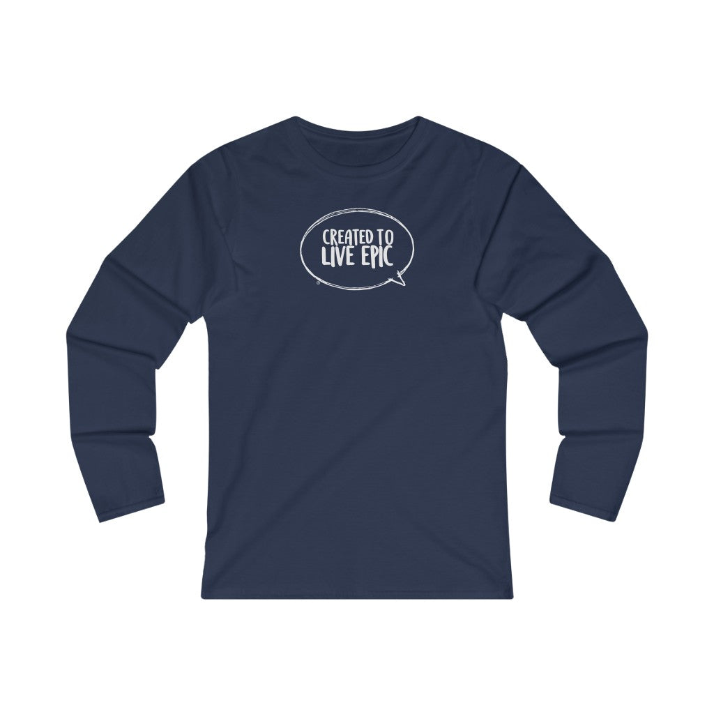 Created To Live Epic Women's Fitted Long Sleeve Tee