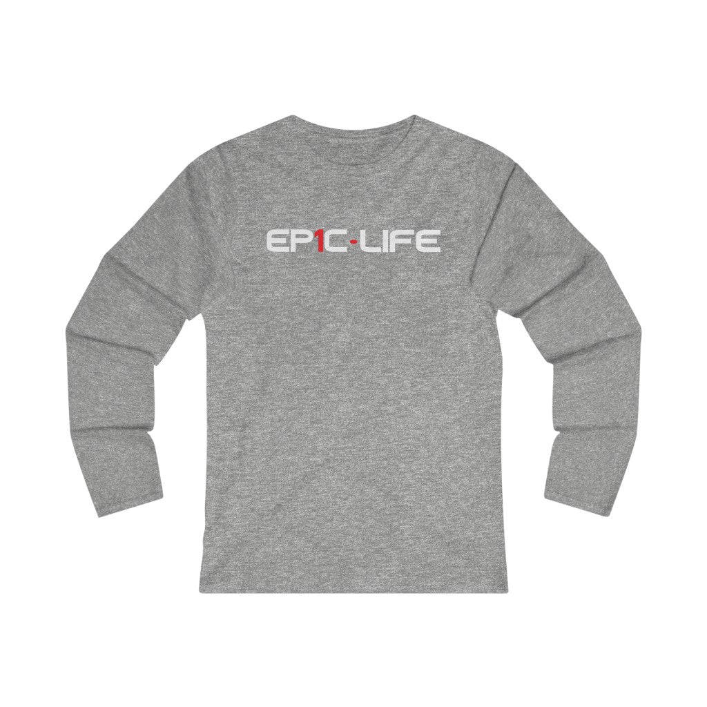 Epic (White Letter) Women's Fitted Long Sleeve Tee